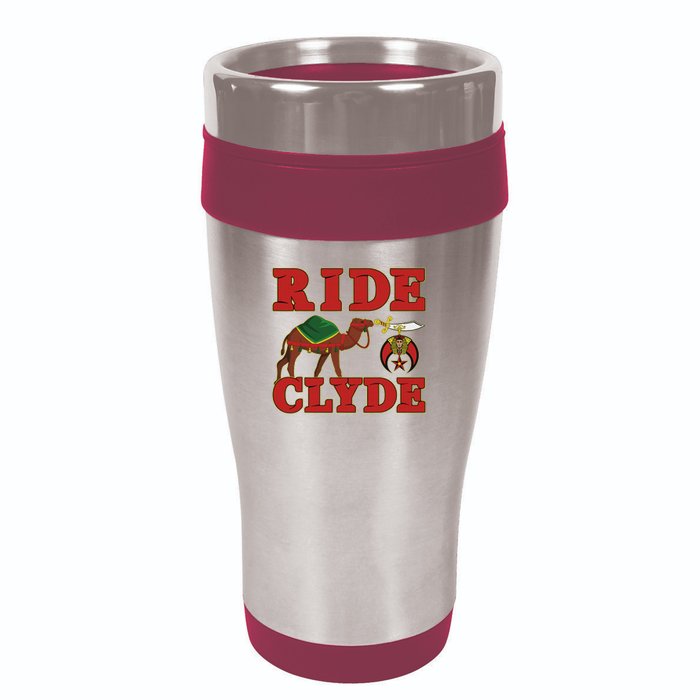 Shriner Ride Clyde Nobles Mystic Aaonms Mason Parents' Day 16oz Travel Tumbler