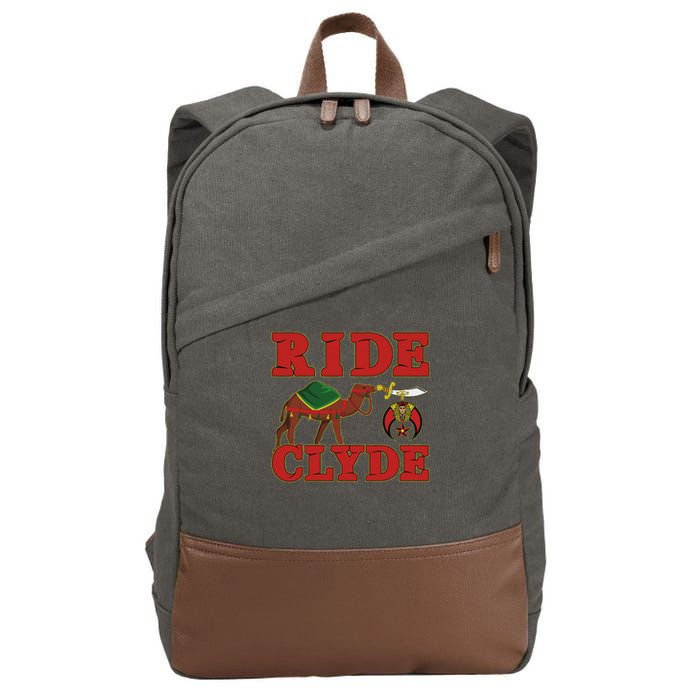 Shriner Ride Clyde Nobles Mystic Aaonms Mason Parents' Day Cotton Canvas Backpack