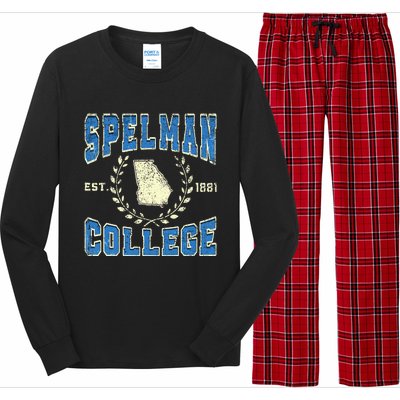 Spelman Retro College University Athletic Long Sleeve Pajama Set