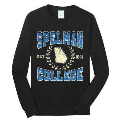 Spelman Retro College University Athletic Tall Long Sleeve T-Shirt