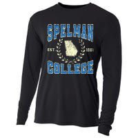 Spelman Retro College University Athletic Cooling Performance Long Sleeve Crew