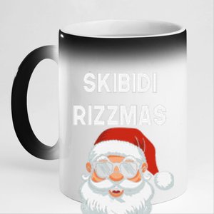 Skibid.I Rizzmas Christmas Santa Claus Merry Rizz Mas Sigmas 11oz Black Color Changing Mug