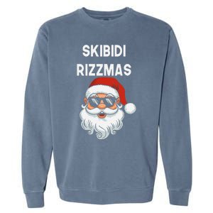 Skibid.I Rizzmas Christmas Santa Claus Merry Rizz Mas Sigmas Garment-Dyed Sweatshirt