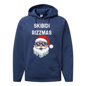 Skibid.I Rizzmas Christmas Santa Claus Merry Rizz Mas Sigmas Performance Fleece Hoodie