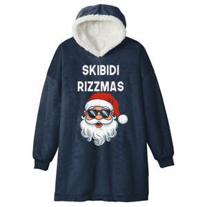 Skibid.I Rizzmas Christmas Santa Claus Merry Rizz Mas Sigmas Hooded Wearable Blanket