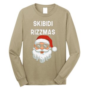 Skibid.I Rizzmas Christmas Santa Claus Merry Rizz Mas Sigmas Long Sleeve Shirt