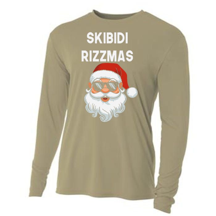 Skibid.I Rizzmas Christmas Santa Claus Merry Rizz Mas Sigmas Cooling Performance Long Sleeve Crew