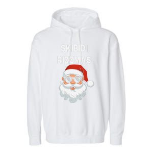 Skibid.I Rizzmas Christmas Santa Claus Merry Rizz Mas Sigmas Garment-Dyed Fleece Hoodie