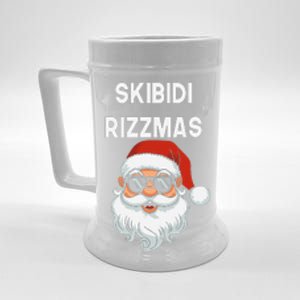 Skibid.I Rizzmas Christmas Santa Claus Merry Rizz Mas Sigmas Beer Stein