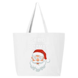 Skibid.I Rizzmas Christmas Santa Claus Merry Rizz Mas Sigmas 25L Jumbo Tote