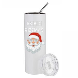 Skibid.I Rizzmas Christmas Santa Claus Merry Rizz Mas Sigmas Stainless Steel Tumbler