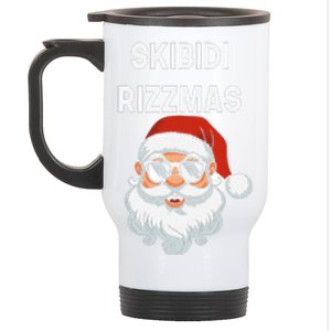 Skibid.I Rizzmas Christmas Santa Claus Merry Rizz Mas Sigmas Stainless Steel Travel Mug