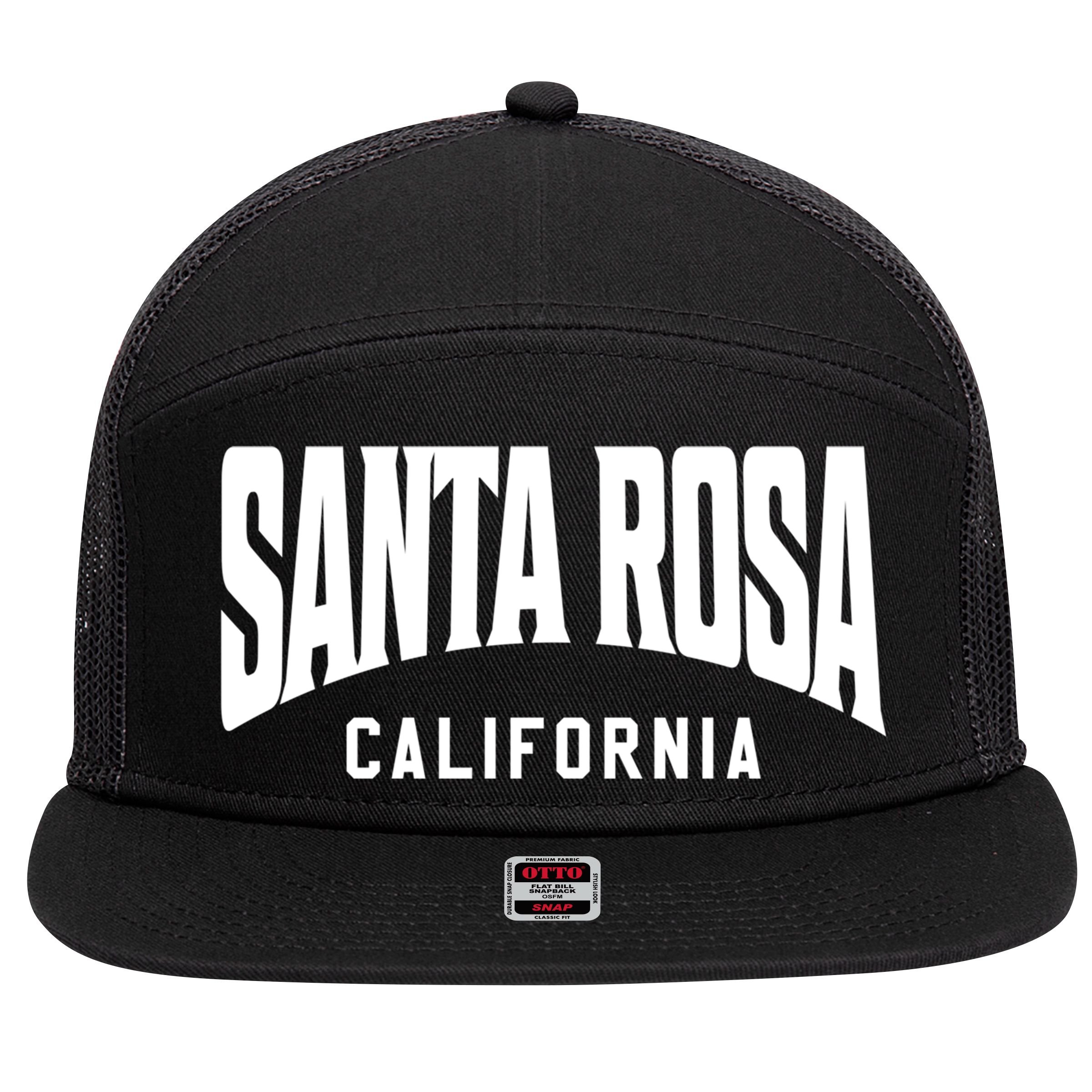 Santa Rosa California Meaningful Gift 7 Panel Mesh Trucker Snapback Hat