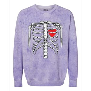 Skeleton Rib Cage Heart Xray Halloween Easy Costume Colorblast Crewneck Sweatshirt