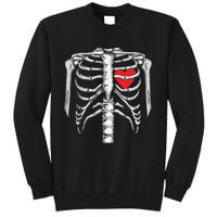 Skeleton Rib Cage Heart Xray Halloween Easy Costume Sweatshirt