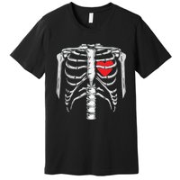 Skeleton Rib Cage Heart Xray Halloween Easy Costume Premium T-Shirt