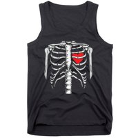 Skeleton Rib Cage Heart Xray Halloween Easy Costume Tank Top