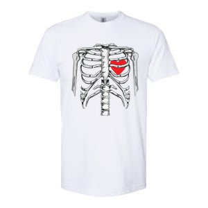 Skeleton Rib Cage Heart Xray Halloween Easy Costume Softstyle CVC T-Shirt