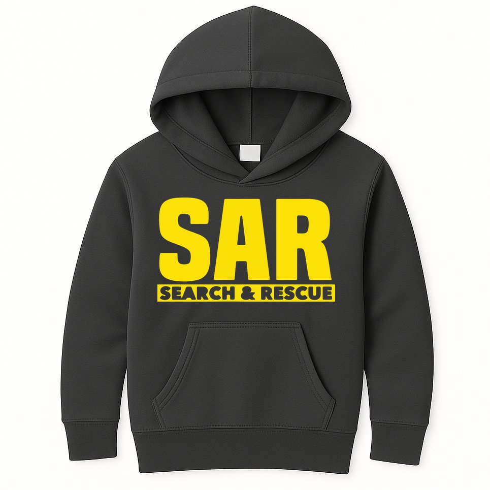 Search Rescue Crew SAR Emergency Response Team Kids Hoodie
