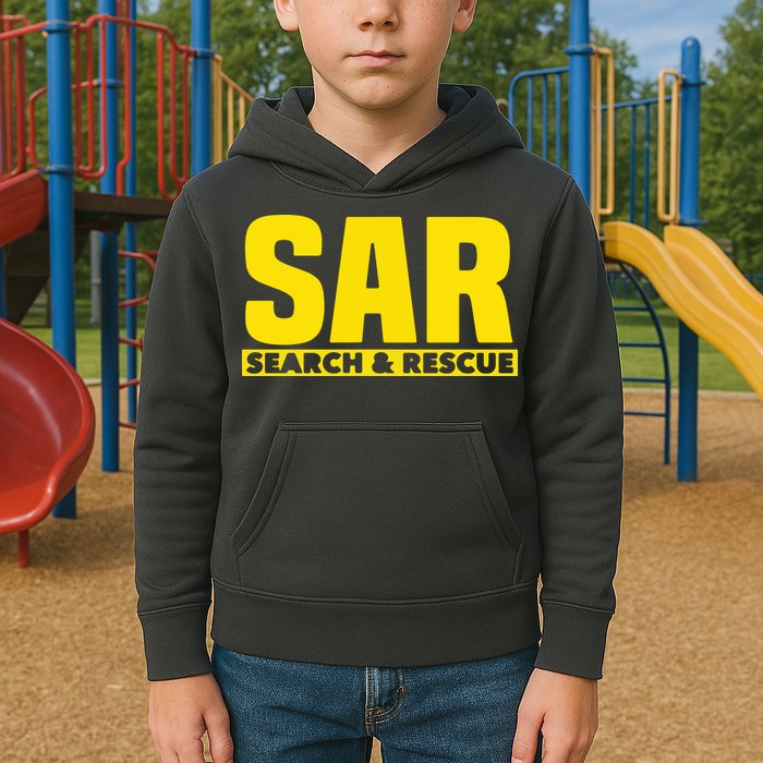 Search Rescue Crew SAR Emergency Response Team Kids Hoodie