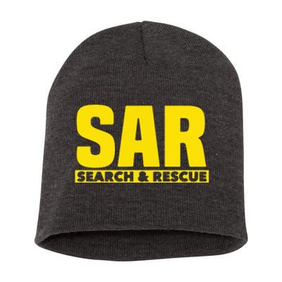 Search Rescue Crew SAR Emergency Response Team Short Acrylic Beanie