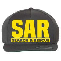 Search Rescue Crew SAR Emergency Response Team Wool Snapback Cap