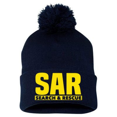 Search Rescue Crew SAR Emergency Response Team Pom Pom 12in Knit Beanie