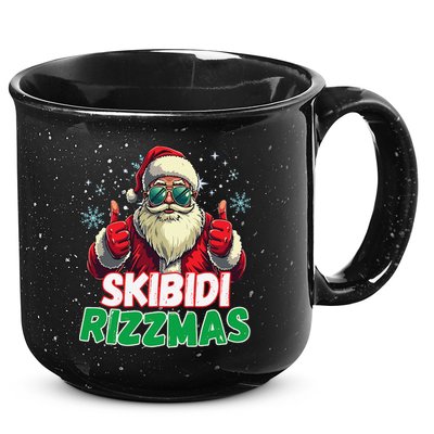 Skibid.I Rizzmas Christmas Rizz Santa Claus Charisma 15oz Campfire Ceramic Mug