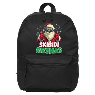 Skibid.I Rizzmas Christmas Rizz Santa Claus Charisma 16 in Basic Backpack