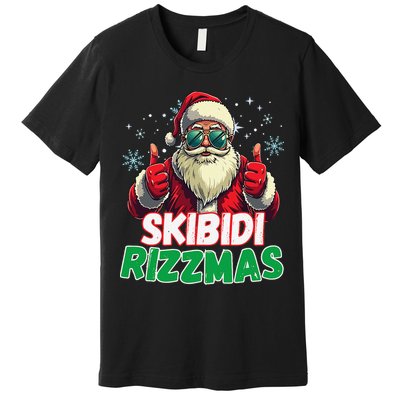 Skibid.I Rizzmas Christmas Rizz Santa Claus Charisma Premium T-Shirt