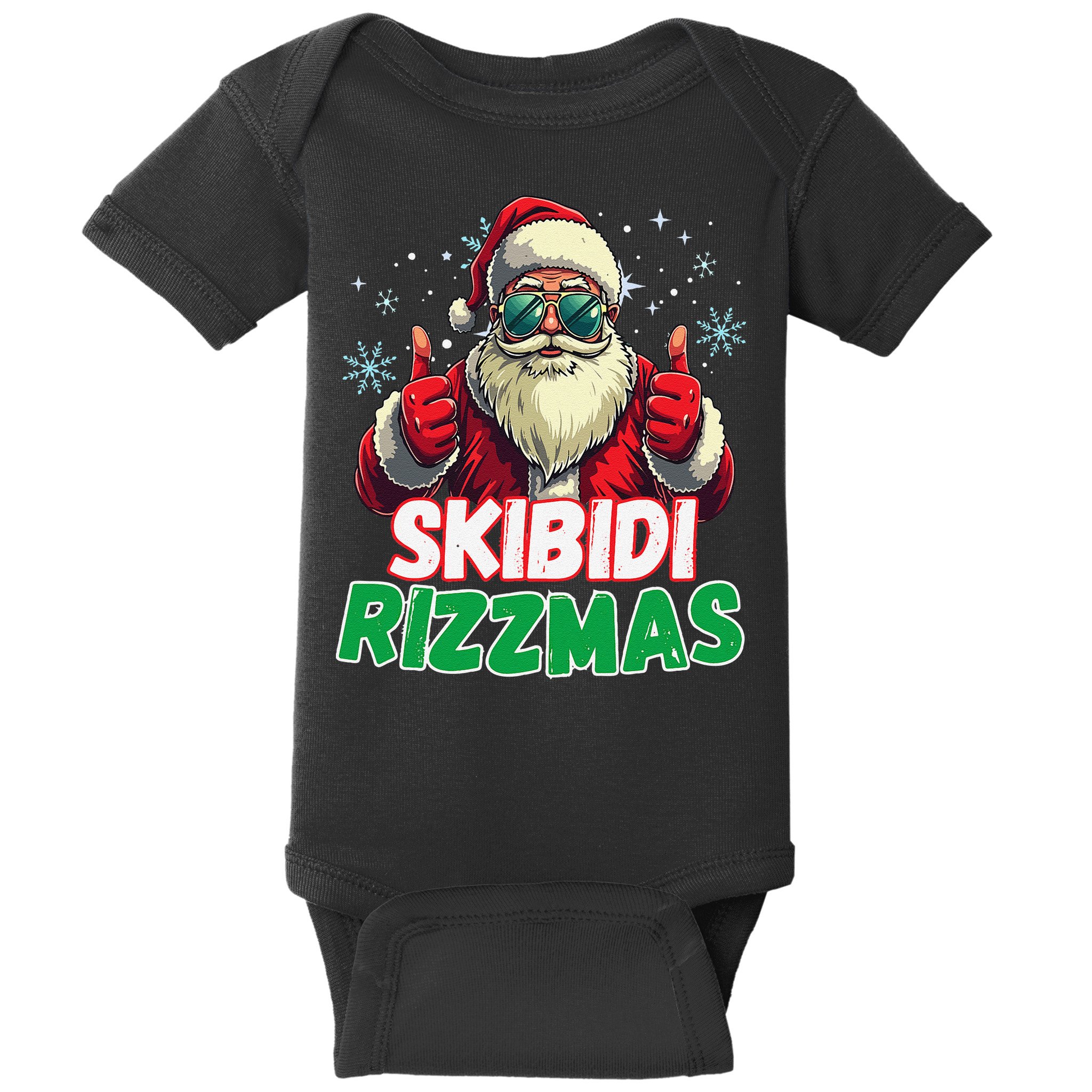 Skibid.I Rizzmas Christmas Rizz Santa Claus Charisma Baby Bodysuit