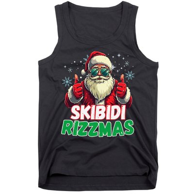 Skibid.I Rizzmas Christmas Rizz Santa Claus Charisma Tank Top