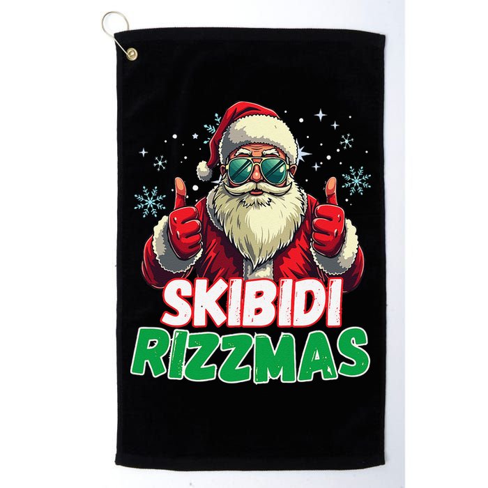 Skibid.I Rizzmas Christmas Rizz Santa Claus Charisma Golf Towel