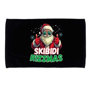 Skibid.I Rizzmas Christmas Rizz Santa Claus Charisma Microfiber Hand Towel