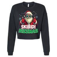 Skibid.I Rizzmas Christmas Rizz Santa Claus Charisma Cropped Pullover Crew