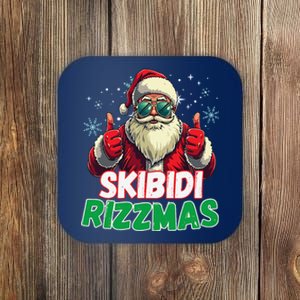 Skibid.I Rizzmas Christmas Rizz Santa Claus Charisma Coaster