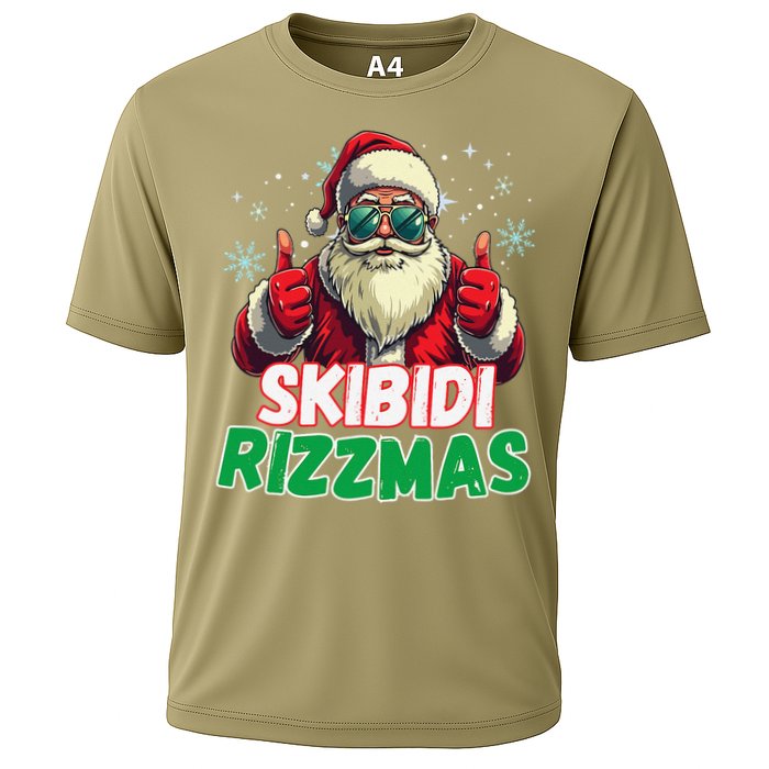 Skibid.I Rizzmas Christmas Rizz Santa Claus Charisma Cooling Performance Crew T-Shirt