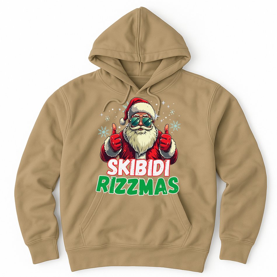 Skibid.I Rizzmas Christmas Rizz Santa Claus Charisma Hoodie