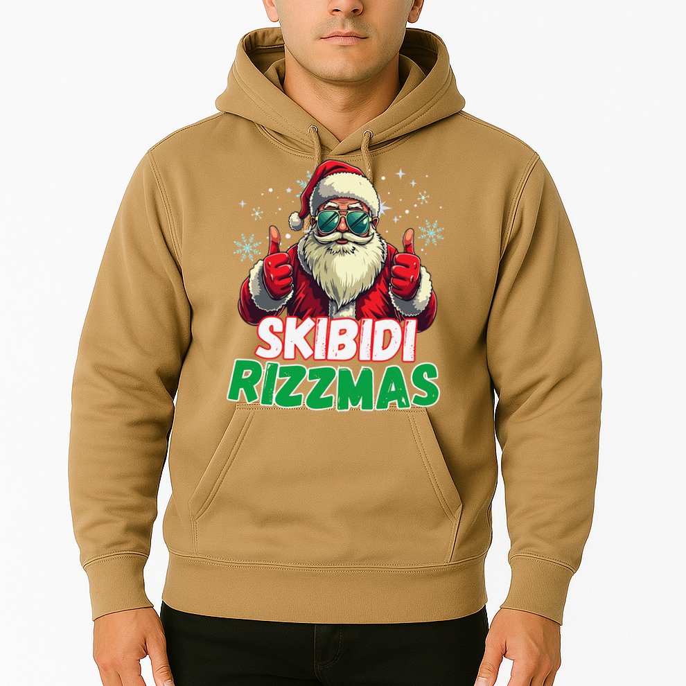 Skibid.I Rizzmas Christmas Rizz Santa Claus Charisma Hoodie