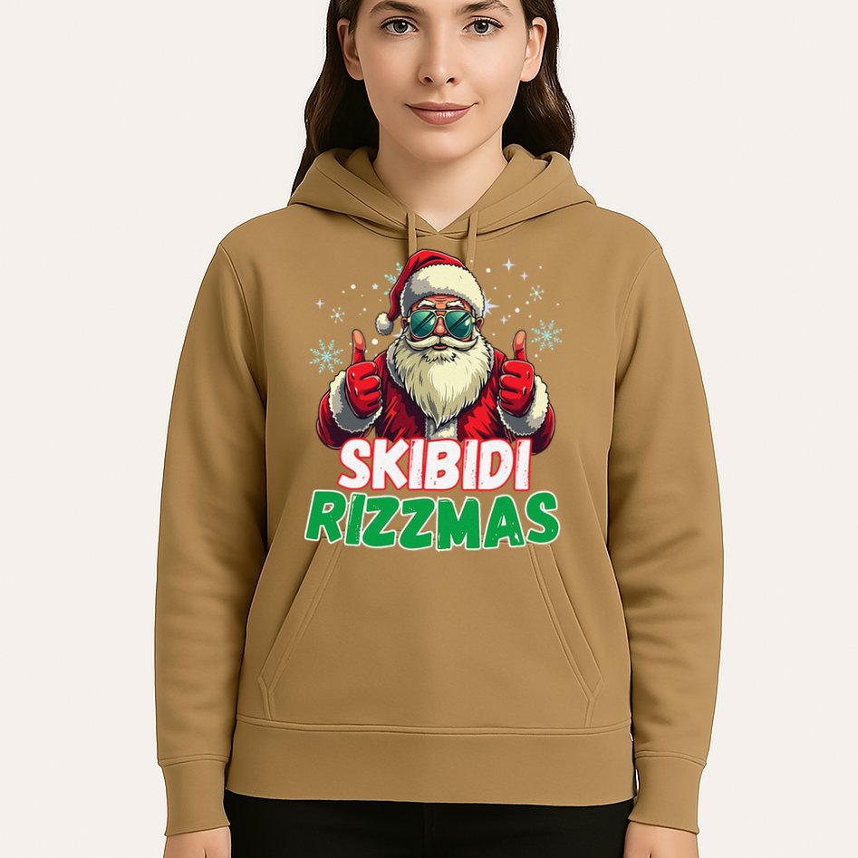 Skibid.I Rizzmas Christmas Rizz Santa Claus Charisma Hoodie