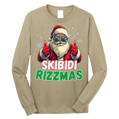 Skibid.I Rizzmas Christmas Rizz Santa Claus Charisma Long Sleeve Shirt