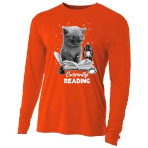 Summer Reading Currently Reading Cat Reading A Book Bookish Cool Gift Cooling Performance Long Sleeve Crew