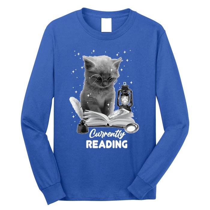 Summer Reading Currently Reading Cat Reading A Book Bookish Cool Gift Long Sleeve Shirt