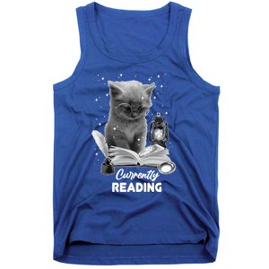 Summer Reading Currently Reading Cat Reading A Book Bookish Cool Gift Tank Top