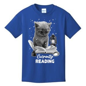 Summer Reading Currently Reading Cat Reading A Book Bookish Cool Gift Kids T-Shirt