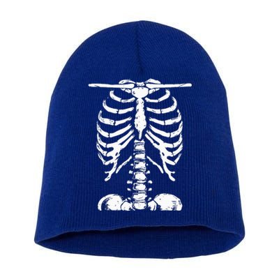 Skeleton Rib Cage Gifts Halloween Costume Skeleton Short Acrylic Beanie