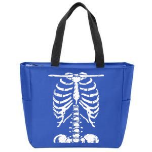 Skeleton Rib Cage Gifts Halloween Costume Skeleton Zip Tote Bag