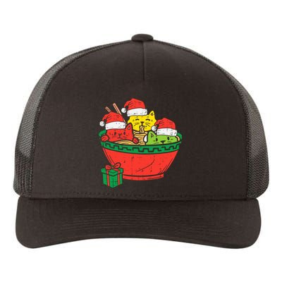 Santa Ra Cats Anime Christmas Xmas Girl Yupoong Adult 5-Panel Trucker Hat