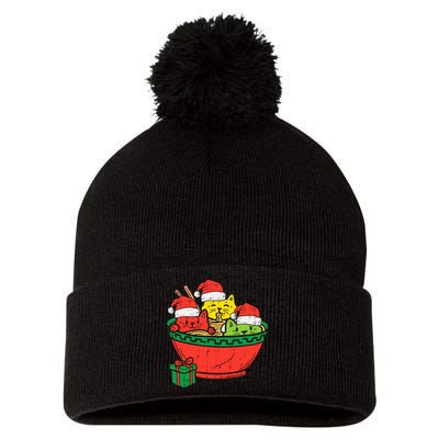 Santa Ra Cats Anime Christmas Xmas Girl Pom Pom 12in Knit Beanie