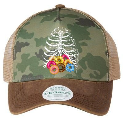 Skeleton Rib Cage Donuts Legacy Tie Dye Trucker Hat